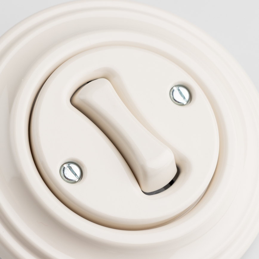 Kliklap – retrotyylinen kehystetty painike, beige