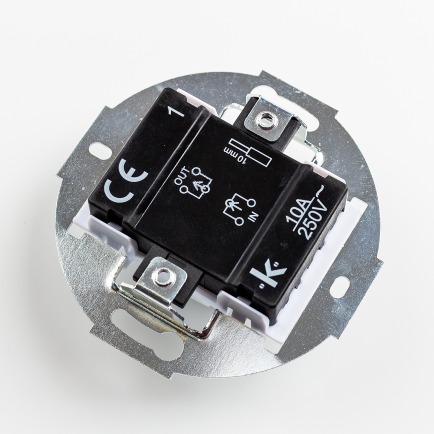 Kliklap - Retrotyylinen painike kehyksellä, lumivalkoinen