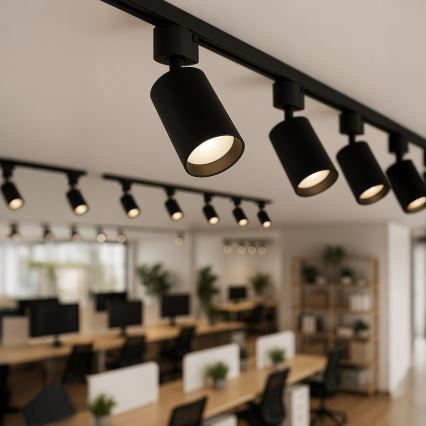 Kohdevalaisin 1-vaiheiseen kiskojärjestelmään TIGER 1xGU10/10W/230V musta