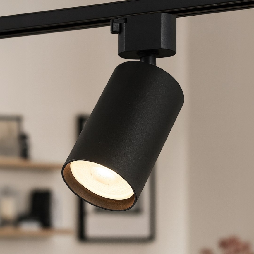Kohdevalaisin 1-vaiheiseen kiskojärjestelmään TIGER 1xGU10/10W/230V musta
