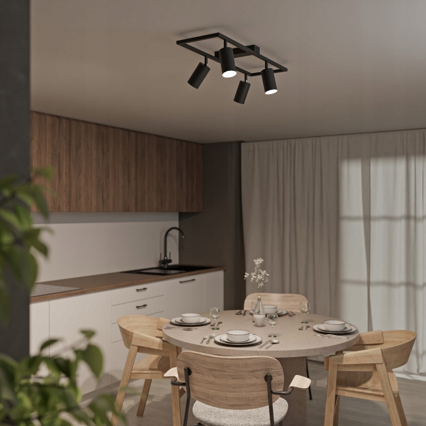 Kohdevalaisin 4xGU10/30W/230V musta