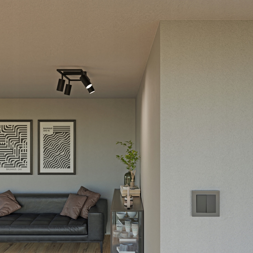 Kohdevalaisin 4xGU10/30W/230V musta