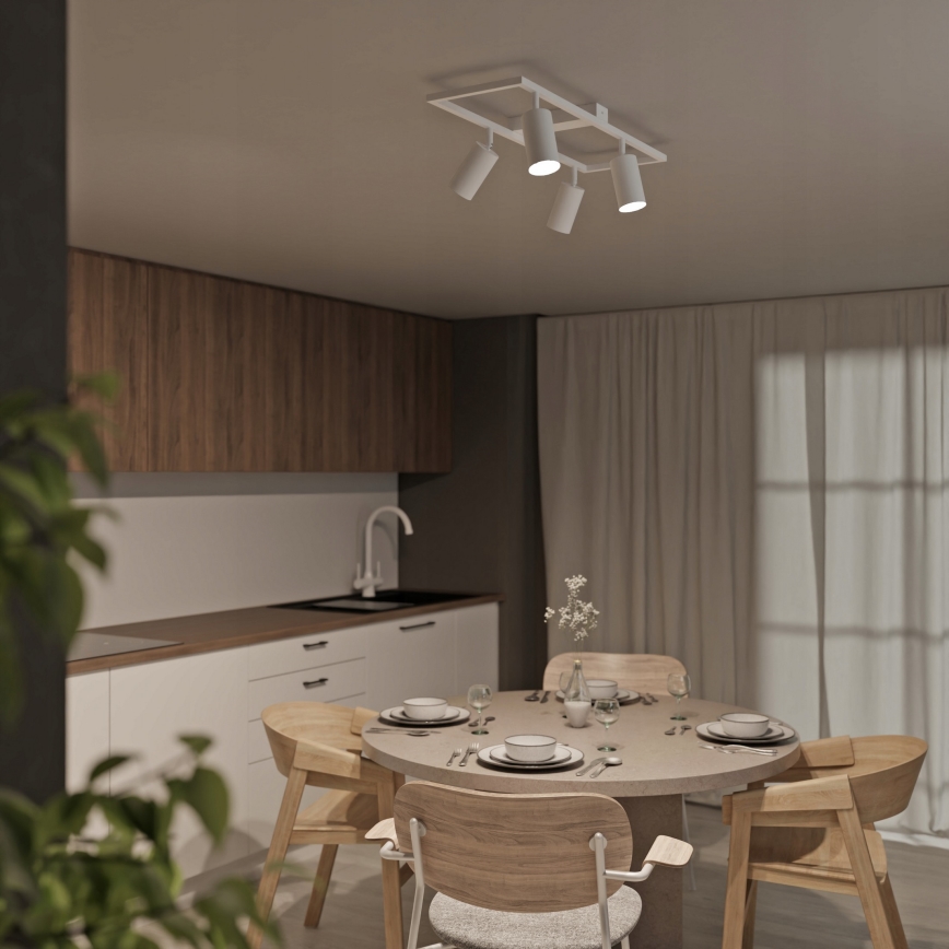 Kohdevalaisin 4xGU10/30W/230V valkoinen