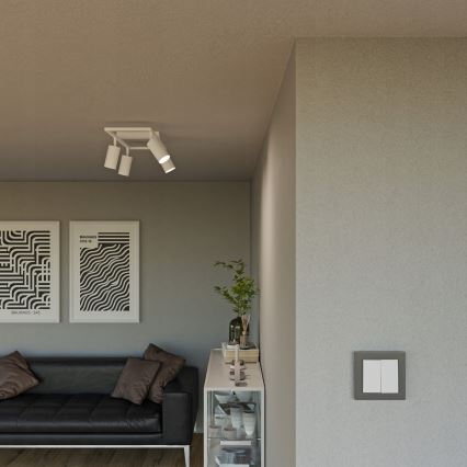 Kohdevalaisin 4xGU10/30W/230V valkoinen