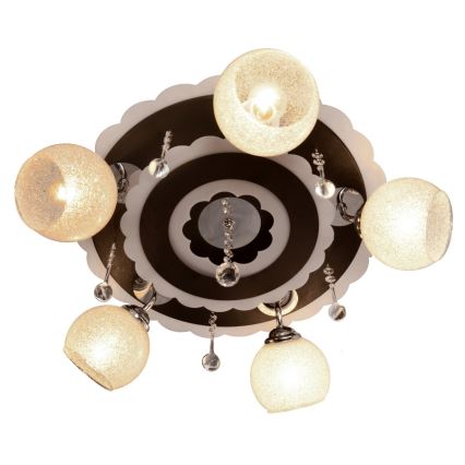 Kohdevalaisin ARONA 5xE27/15W/230V+LED musta