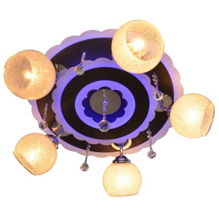 Kohdevalaisin ARONA 5xE27/15W/230V+LED musta