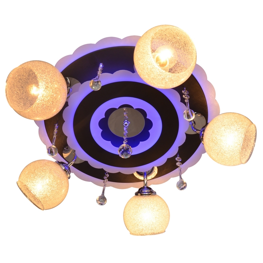 Kohdevalaisin ARONA 5xE27/15W/230V+LED musta