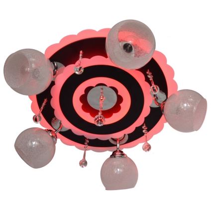 Kohdevalaisin ARONA 5xE27/15W/230V+LED musta