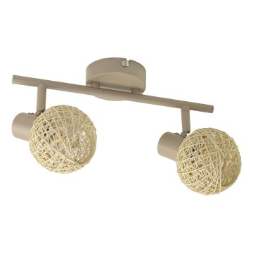 Kohdevalaisin DEX 2xE14/10W/230V beige/kerma