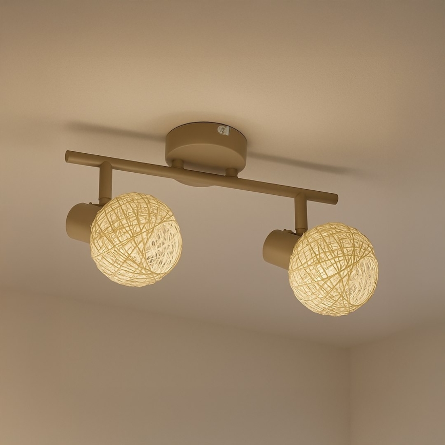 Kohdevalaisin DEX 2xE14/10W/230V beige/kerma