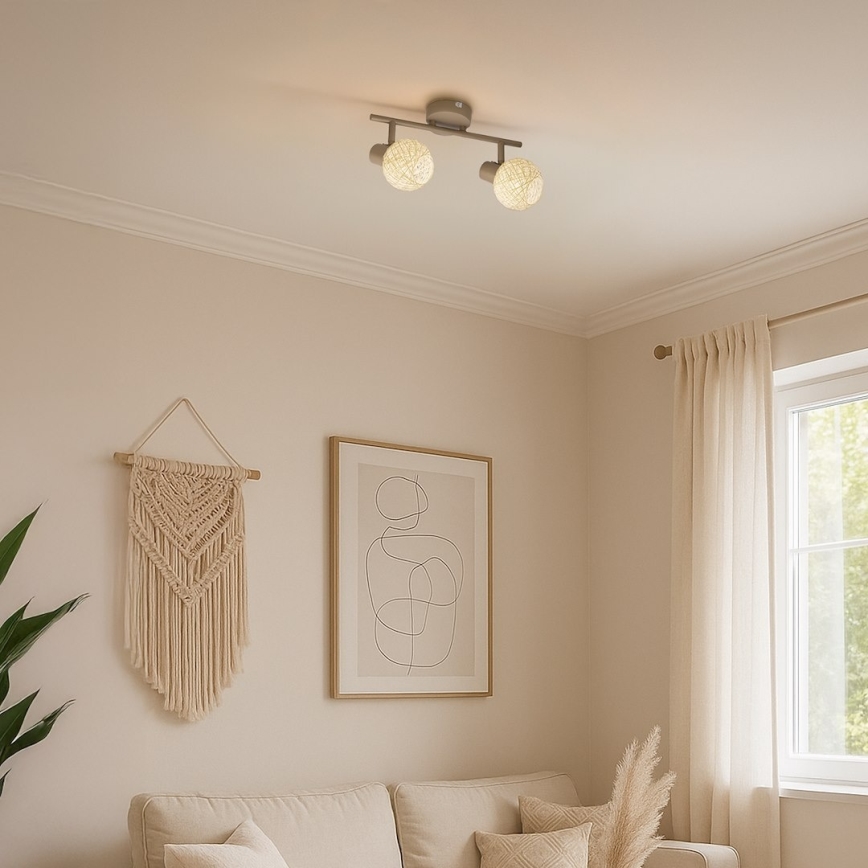 Kohdevalaisin DEX 2xE14/10W/230V beige/kerma