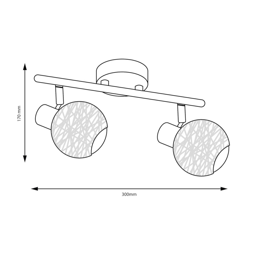 Kohdevalaisin DEX 2xE14/10W/230V beige/kerma