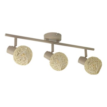 Kohdevalaisin DEX 3xE14/10W/230V beige/kerma