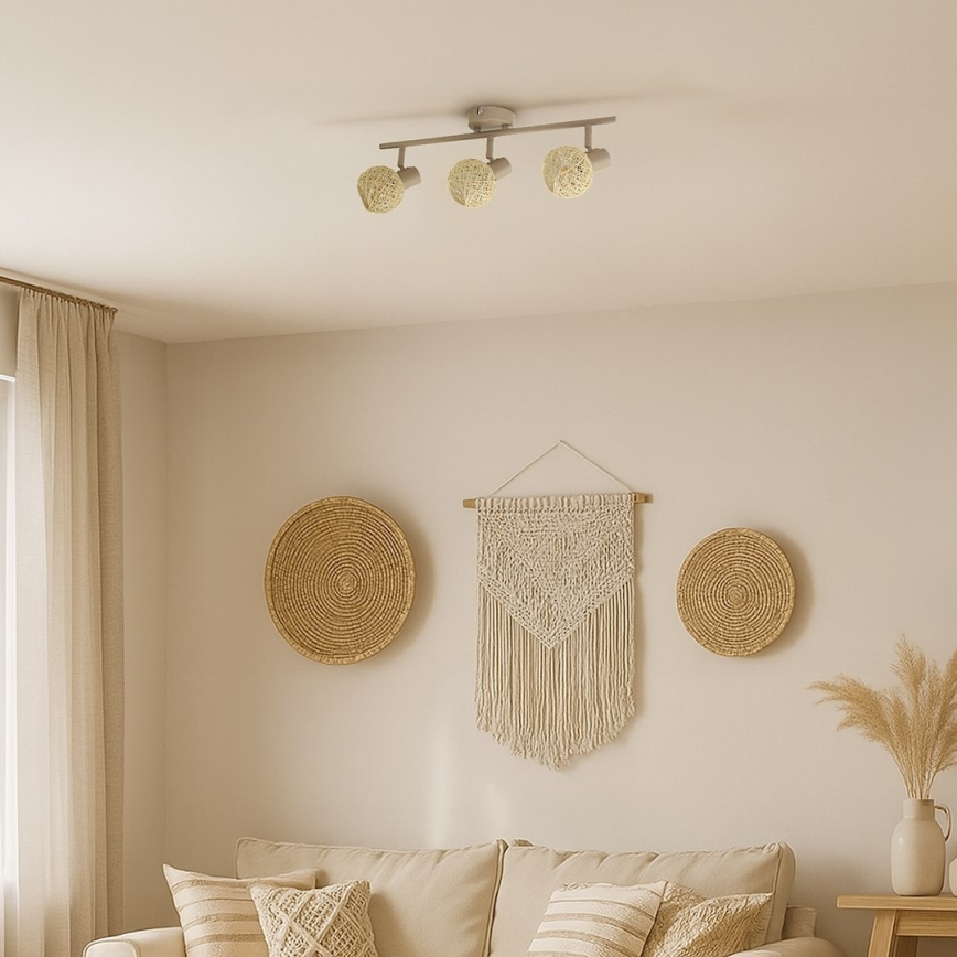 Kohdevalaisin DEX 3xE14/10W/230V beige/kerma