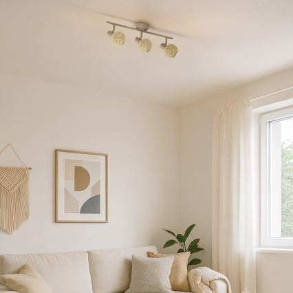 Kohdevalaisin DEX 3xE14/10W/230V beige/kerma