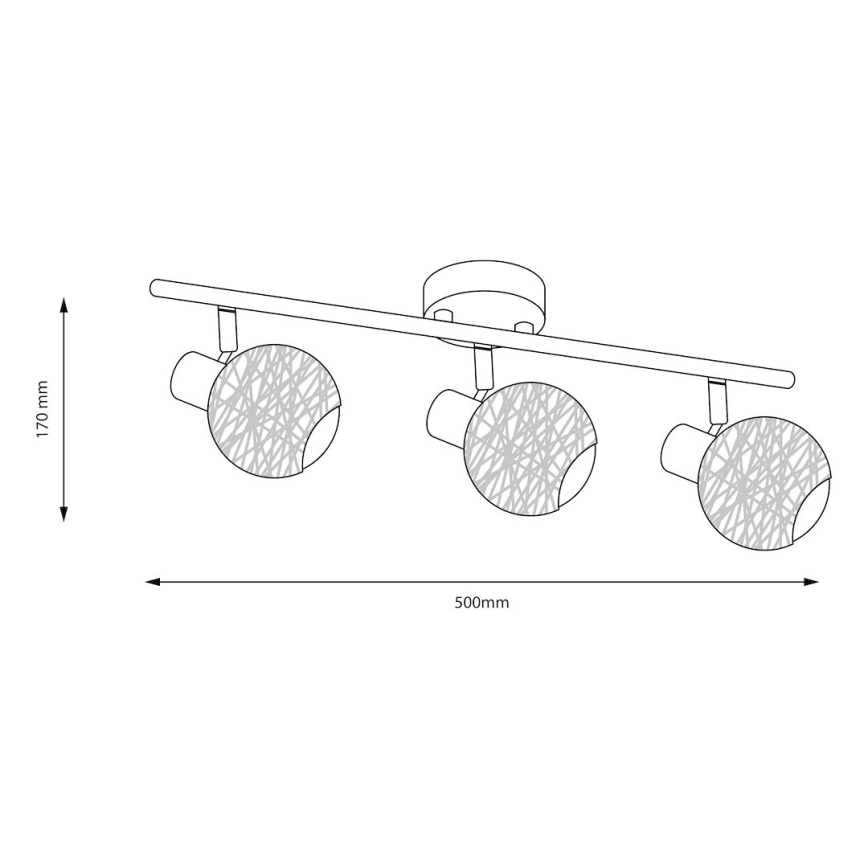 Kohdevalaisin DEX 3xE14/10W/230V beige/kerma