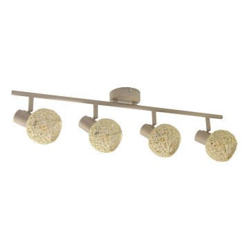 Kohdevalaisin DEX 4xE14/10W/230V beige/kerma