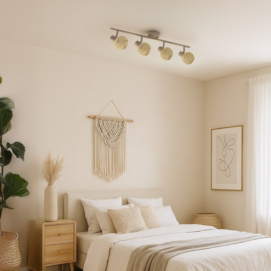 Kohdevalaisin DEX 4xE14/10W/230V beige/kerma