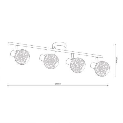Kohdevalaisin DEX 4xE14/10W/230V beige/kerma