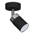 Kohdevalaisin JOKER 1xGU10/25W/230V musta/kiiltävä kromi
