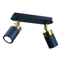 Kohdevalaisin JOKER 2xGU10/25W/230V sininen/kultainen