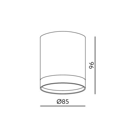 Kohdevalaisin OH12 1xGX53/35W/230V 9,6 cm musta
