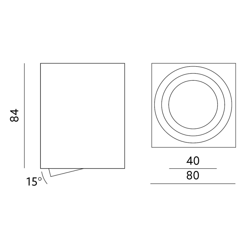 Kohdevalaisin OH37 35W/230V 8,4 cm musta