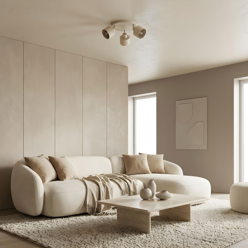 Kohdevalaisin PARKLA 3xE27/15W/230V beige