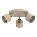 Kohdevalaisin PARKLA 3xE27/15W/230V beige/kultainen
