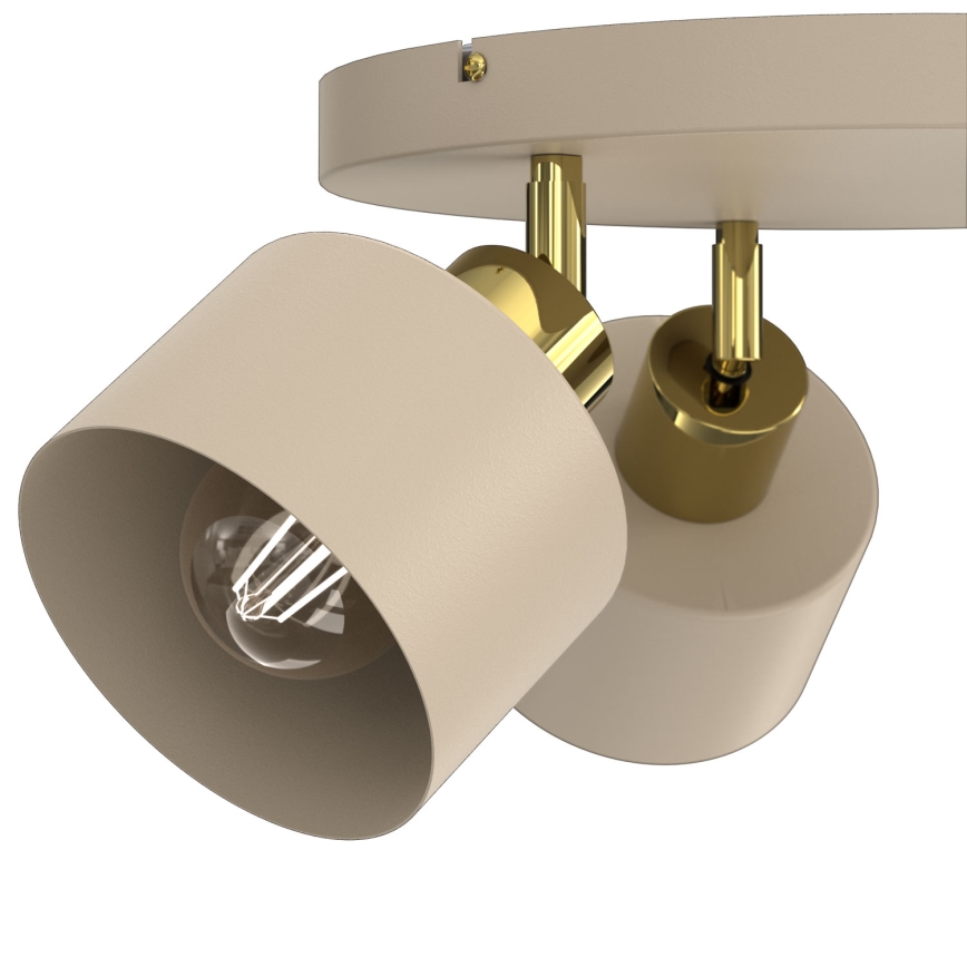 Kohdevalaisin PARKLA 3xE27/15W/230V beige/kultainen