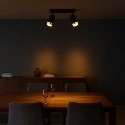 Kohdevalaisin PIPE 2xGU10/10W/230V musta