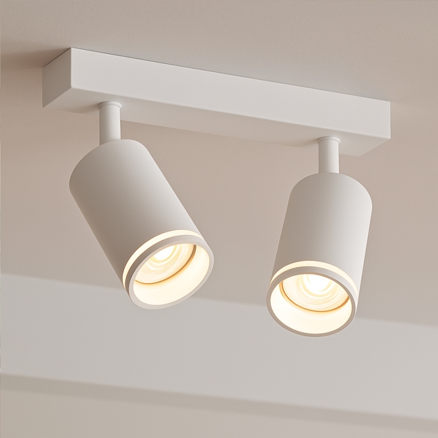 Kohdevalaisin PIPE 2xGU10/10W/230V valkoinen