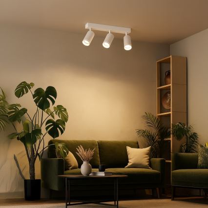 Kohdevalaisin PIPE 3xGU10/10W/230V valkoinen