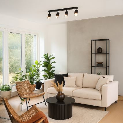 Kohdevalaisin PIPE 4xGU10/10W/230V musta