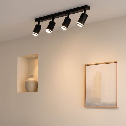 Kohdevalaisin PIPE 4xGU10/10W/230V musta