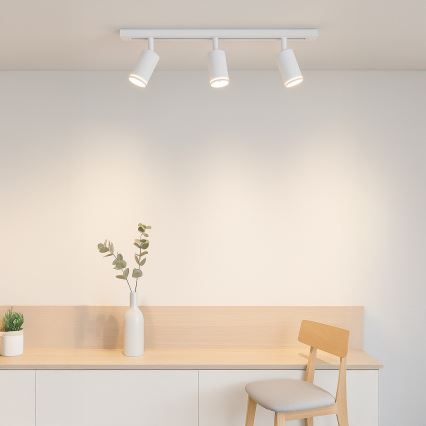 Kohdevalaisin PIPE-kiskojärjestelmään 3xGU10/10W/230V, valkoinen