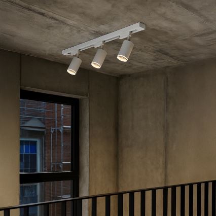 Kohdevalaisin PIPE-kiskojärjestelmään 3xGU10/10W/230V, valkoinen