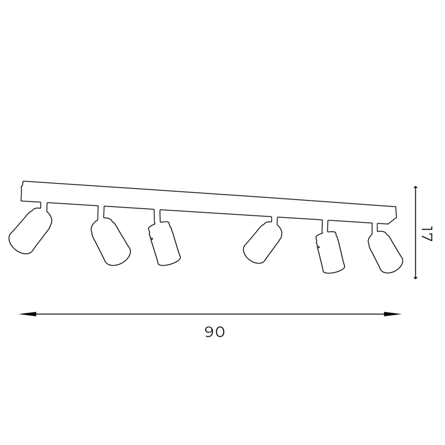 Kohdevalaisin RENO 6xGU10 / 60W / 230V valkoinen / kultainen