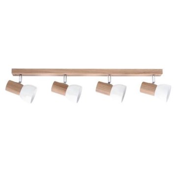 Kohdevalaisin SVENDA 4xE27/60W/230V tammi/valkoinen