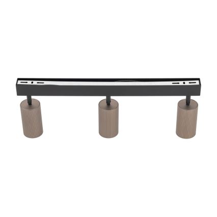 Kohdevalaisin TUNE 3xGU10/10W/230V musta/ruskea