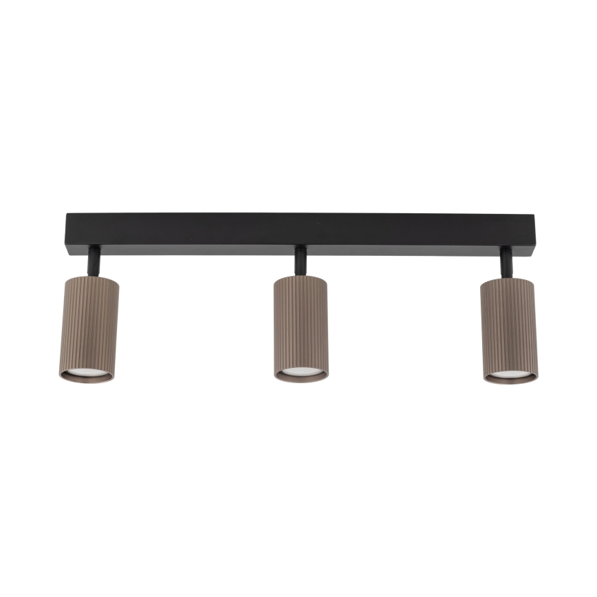 Kohdevalaisin TUNE 3xGU10/10W/230V musta/ruskea