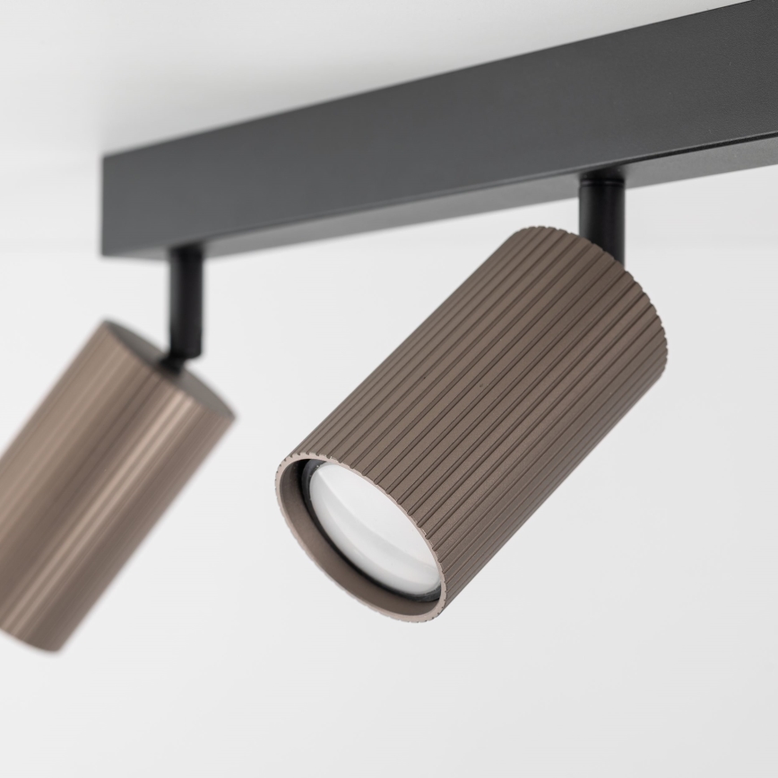 Kohdevalaisin TUNE 3xGU10/10W/230V musta/ruskea