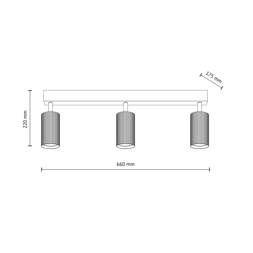 Kohdevalaisin TUNE 3xGU10/10W/230V musta/ruskea