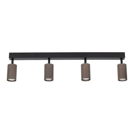 Kohdevalaisin TUNE 4xGU10/10W/230V musta/ruskea