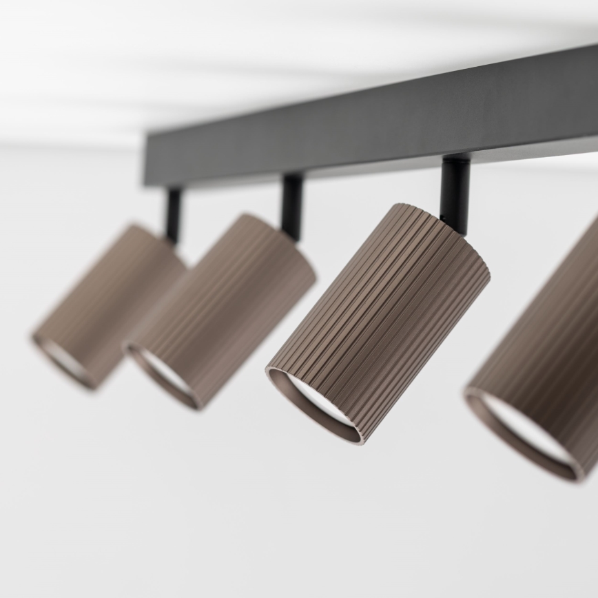 Kohdevalaisin TUNE 4xGU10/10W/230V musta/ruskea