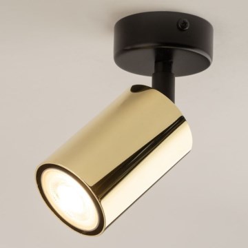 Kohdevalaisin ZOOM 1xGU10/10W/230V messinki/musta