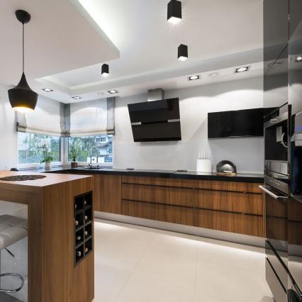 Kohdevalo 1xGU10/35W/230V musta/hopea