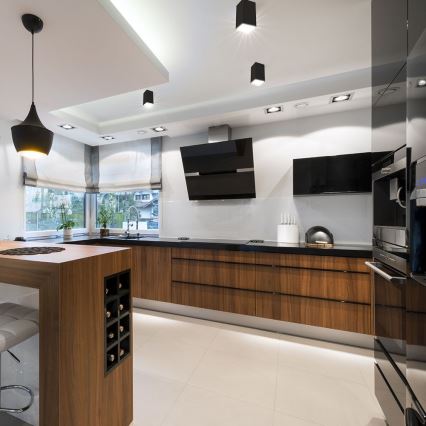 Kohdevalo 1xGU10/35W/230V musta/kulta