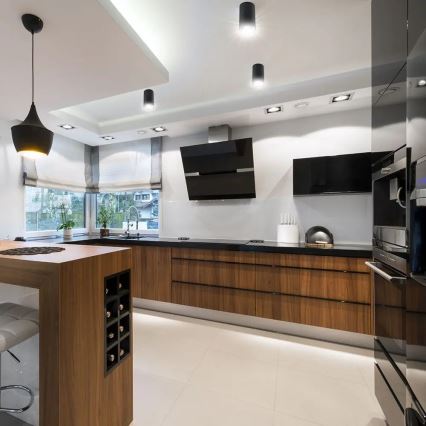 Kohdevalo 1xGU10/35W/230V musta/Ruusukulta