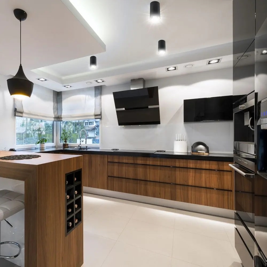 Kohdevalo 1xGU10/35W/230V musta/Ruusukulta